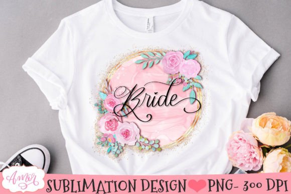 Bride Sublimation Design for Wedding: A Floral Touch for Your Creations