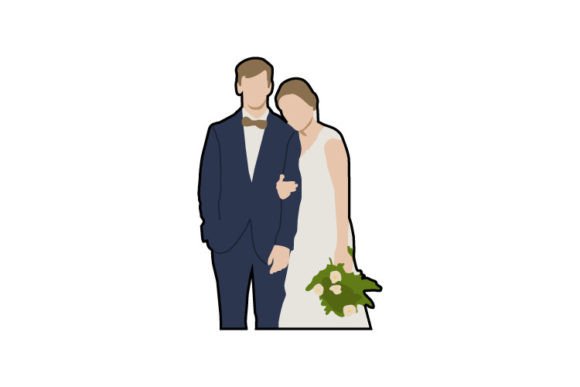 Couple Wedding Bride Draw Illustration: Your Essential Design Asset