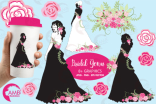 Elegant Bridal Graphics: The Allure of Wedding Silhouettes Clipart