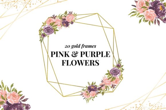 Elegant Geometry: Wedding Polygonal Rose Frames for Modern Designs