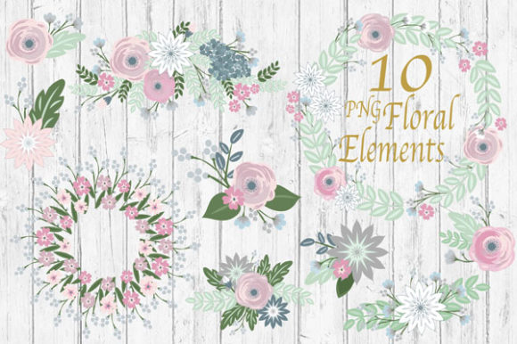 Floral Bouquet Clipart - Wedding Essentials