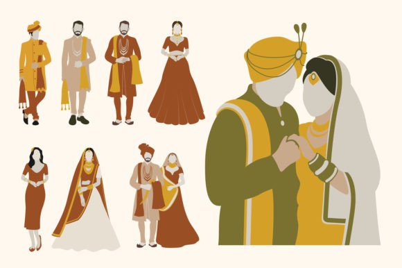 Indian Wedding Boho Vector Set: Your Design Toolkit