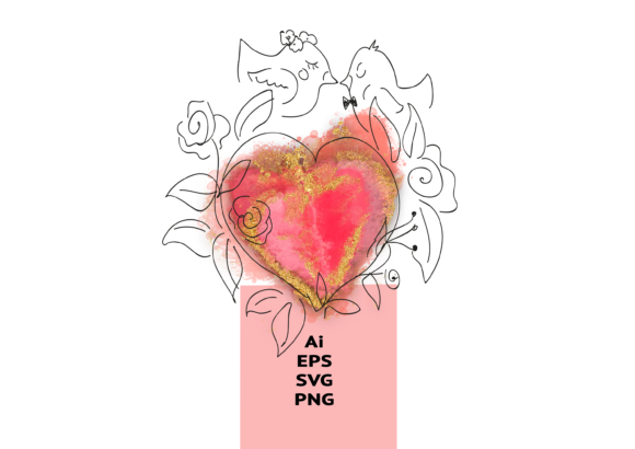 Love Birds Wedding Couple: A Heartfelt Design Asset