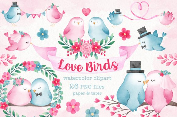 Lovebirds Watercolor Wedding Clip Art: A Designer's Guide