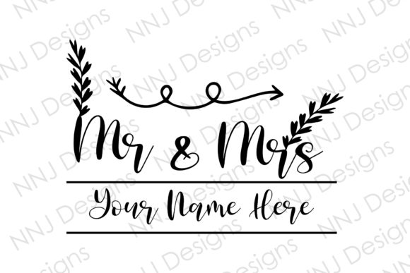 Mr and Mrs SVG Wedding Decor Clipart: Essential Design Assets