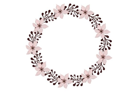 Pink Flower Wreath: Elevate Your Wedding Card & Design Projects