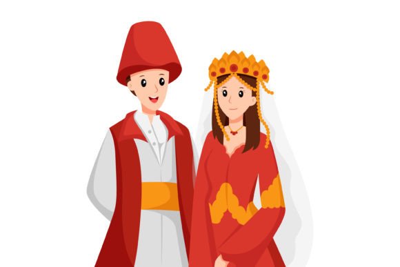 Turkey Traditional Wedding: A Cultural Tapestry in Vector Art