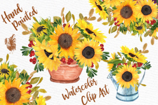Watercolor Sunflower Clipart: Hand-Painted Charm for Your Projects