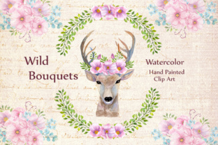 Wedding Flowers Bouquets Clipart1: Elegant Watercolor Design Assets