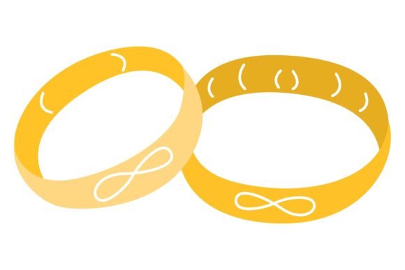 Wedding Rings Vector Illustration: Elegant Jewel Design