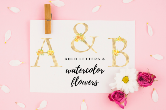 Yellow Golden Wedding Alphabet: Your Go-To for Luxury Branding